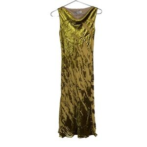 Zara Green Velvet Maxi Dress Size XS